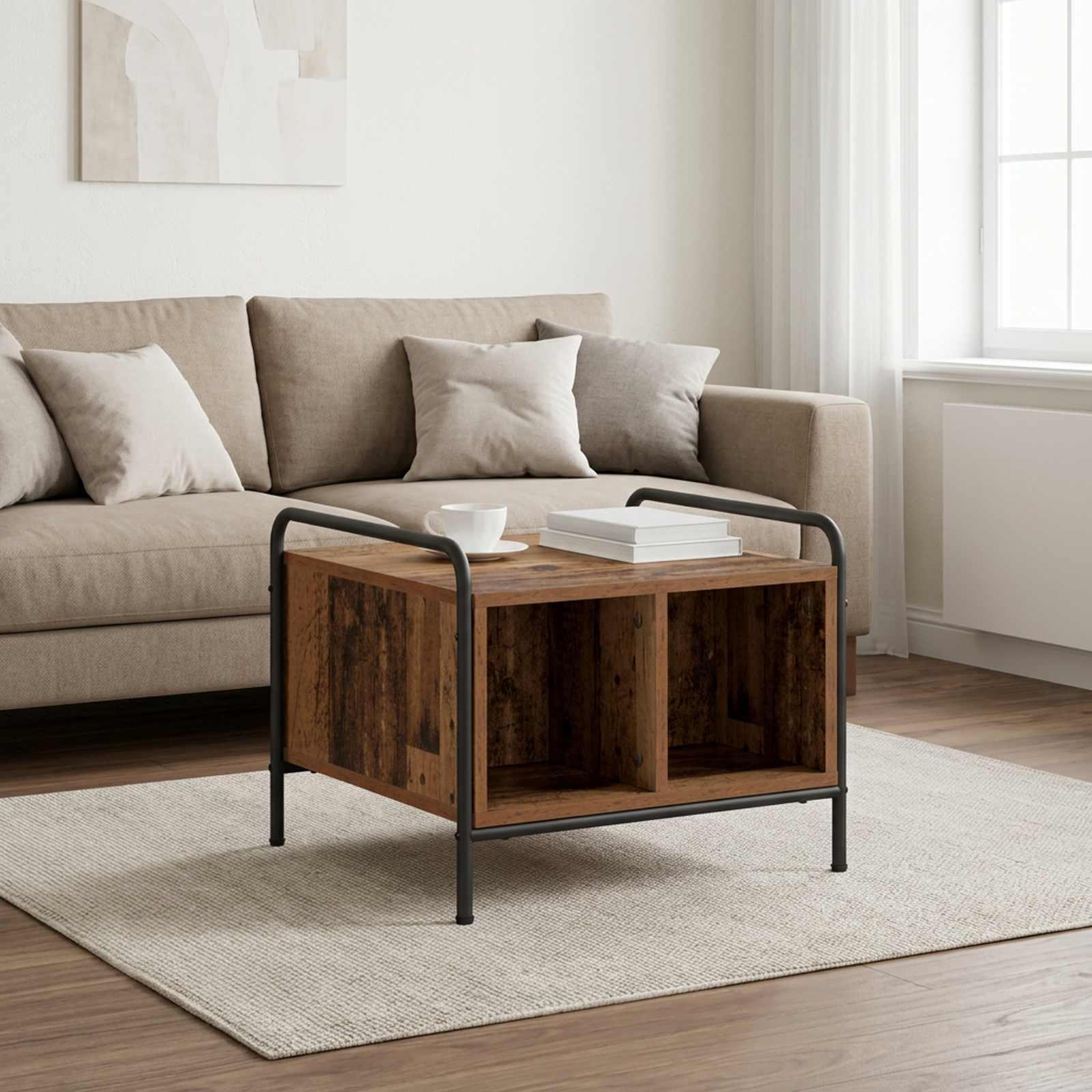 vidaXL Sofabord Gammelt træ 50 x 49 x 41 cm Konstrueret træ