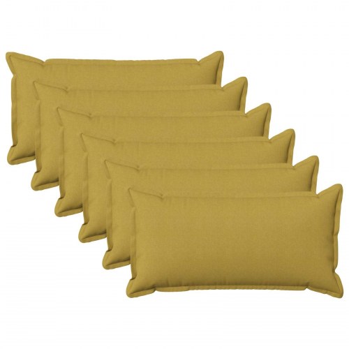 Pudebetræk HOUTEN 6 stk. lys grøn 40 x 80 cm faux linned
