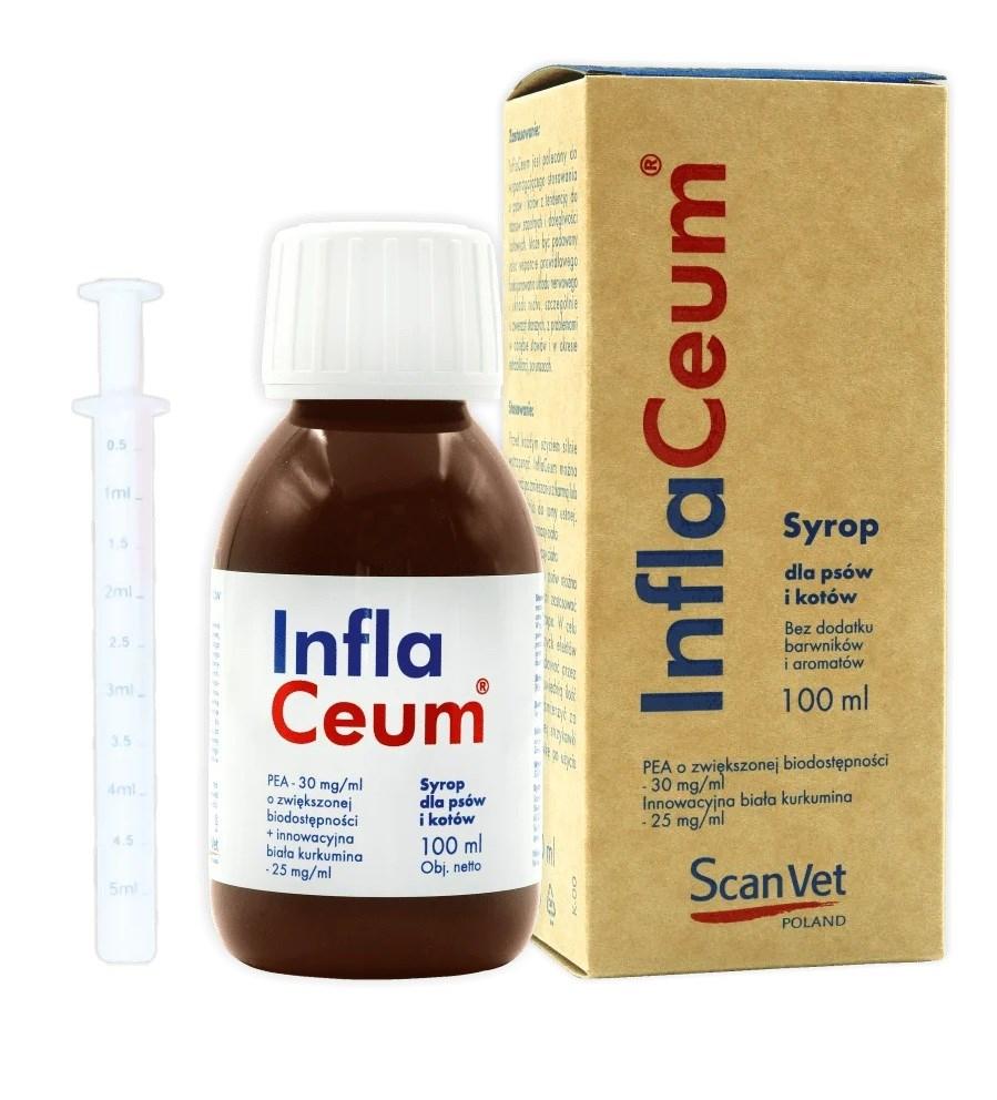 ScanVet InflaCeum – Diætetisk tilskudsfoder til hunde og katte, 100 ml