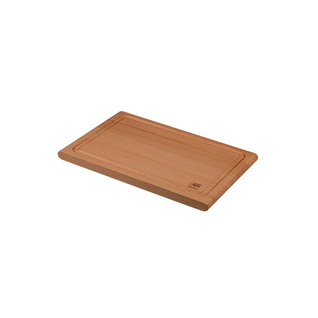 Artelegno Siena skærebræt med rille 50 x 40 cm - rektangulært skærebræt i naturfarve