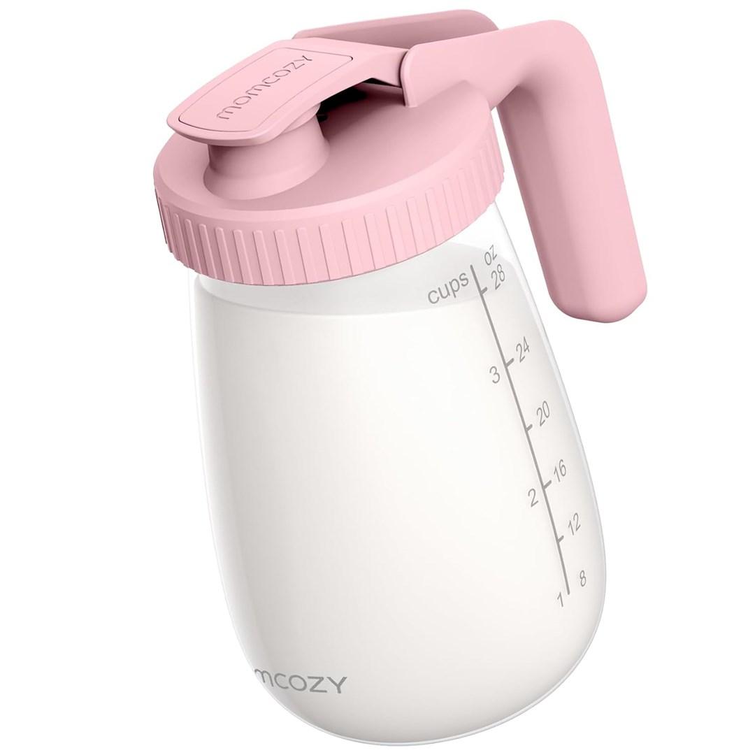 Momcozy GP01 brystmælksbeholder 950 ml - pink opbevaringsbeholder med håndtag