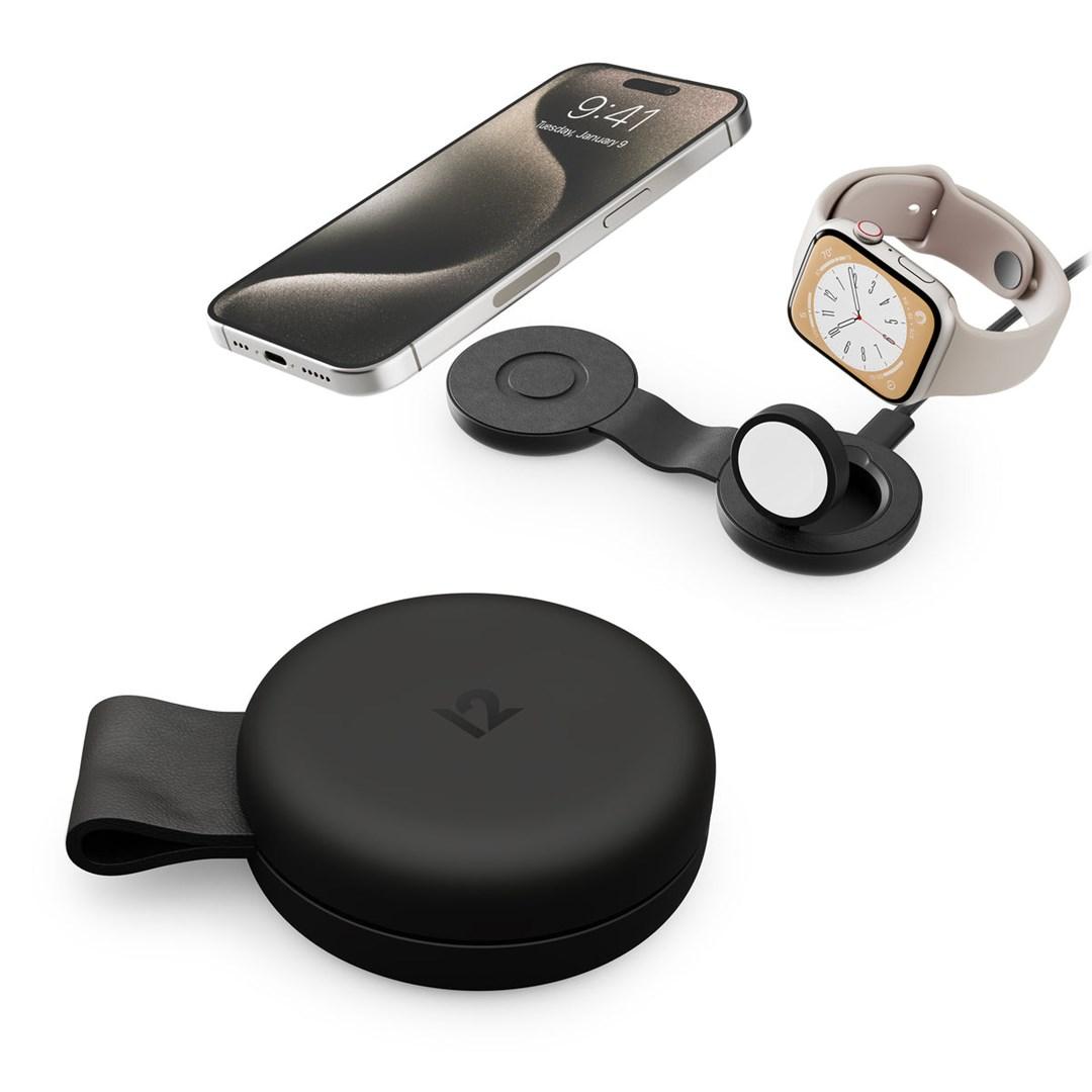 Twelve South ButterFly SE trådløs oplader til smartphone og smartwatch - sort