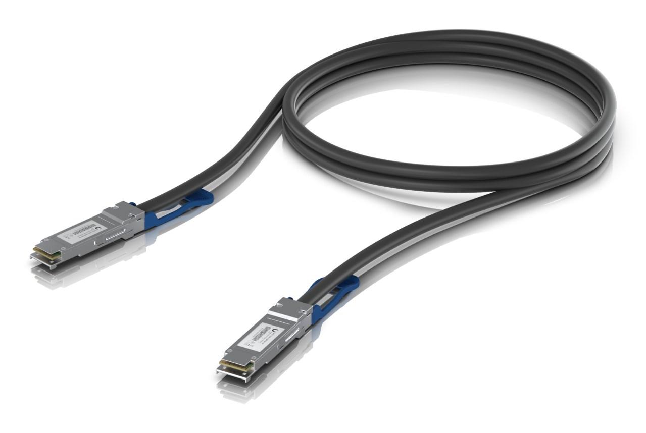 Ubiquiti - 100GBase-kabel til direkte påsætning - QSFP28 til QSFP28 - 1 m - 7 mm - op til 100 Gbps datatransferhastighed - sort