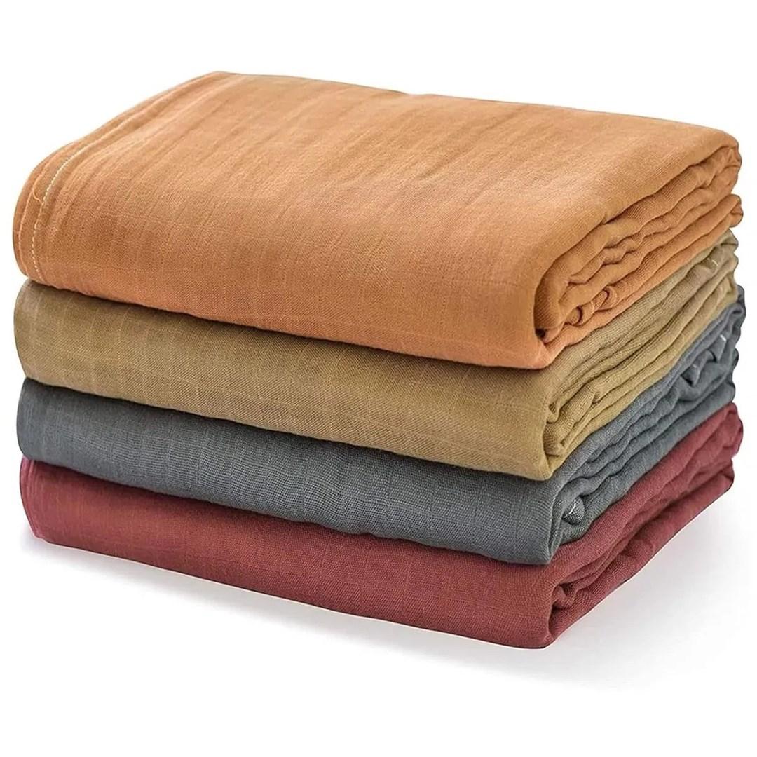 Momcozy SJ007 4-Pack Miekkie kocyki do przewijania 120 x 120 cm
