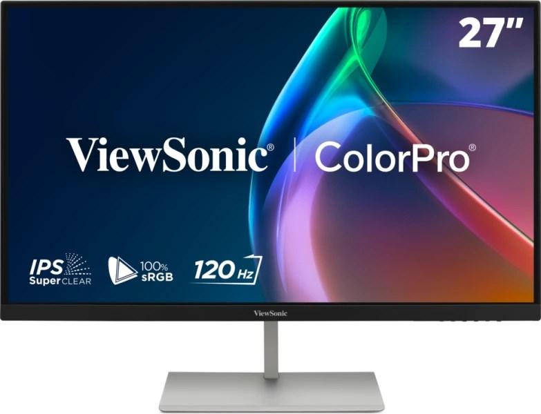 ViewSonic VP2766-2K Grafik Monitor, schwarz 68,58cm (27 Zoll) QHD, 16:9, 5ms, IPS, 350 cd/m2, 120Hz, HDR10, USB-C, 2x 3W Lautsprecher, höhenverstellba