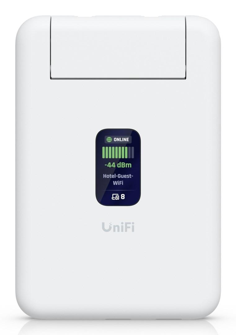 Ubiquiti UniFi UTR bærbar trådløs router med Gigabit Ethernet og dual-band Wi-Fi 5, hvid