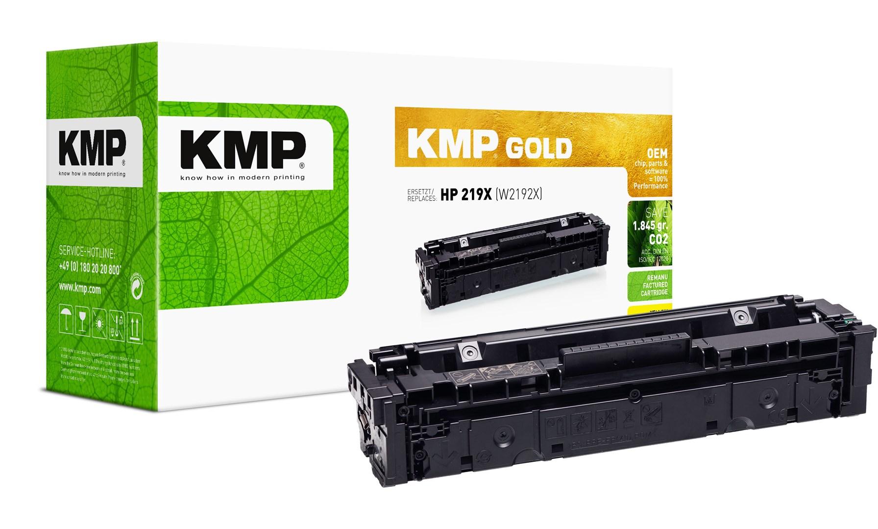 KMP 2571,6509 kompatibel gul tonerpatron til HP 219X W2192X - høj kapacitet