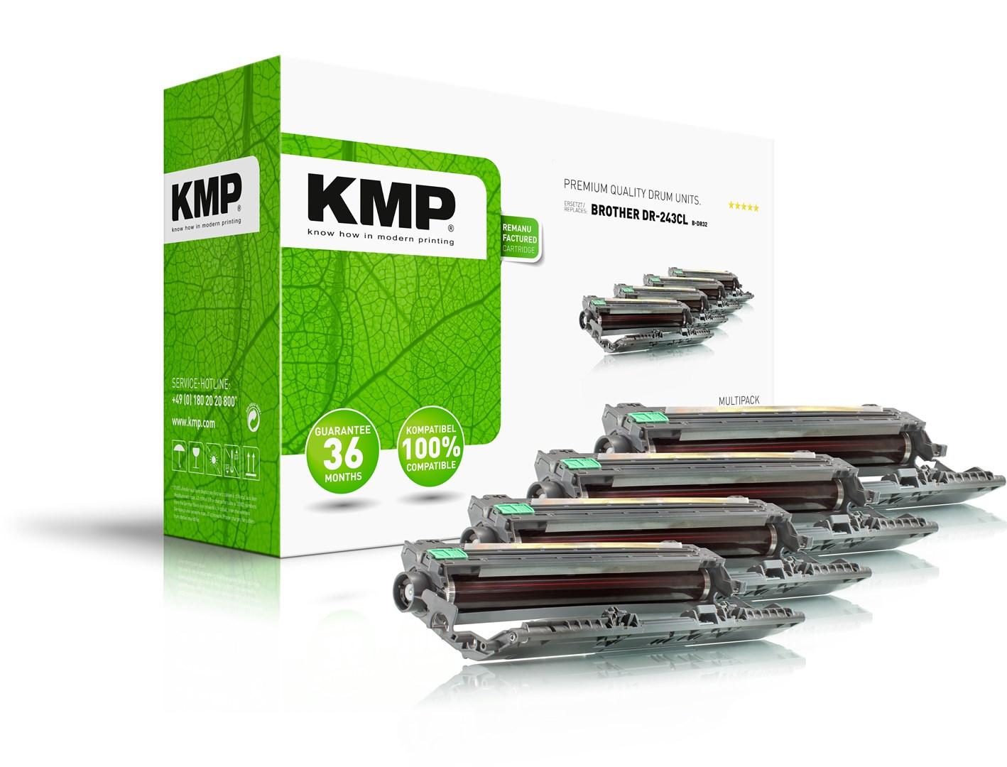 KMP 1268,7005 MultiPack black, cyan, magenta, yellow ersetzt Brother DR243CL