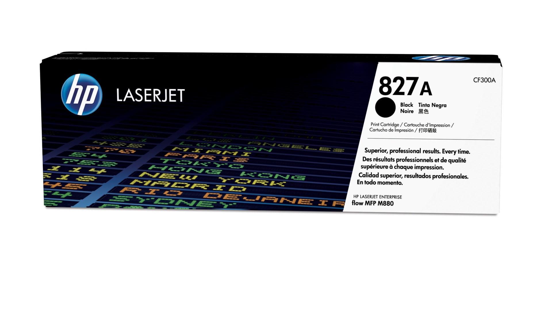 HP 827A - Sort - original - LaserJet - tonerpatron (CF300A) - for Color LaserJet Managed Flow MFP M880 LaserJet Enterprise Flow MFP M880