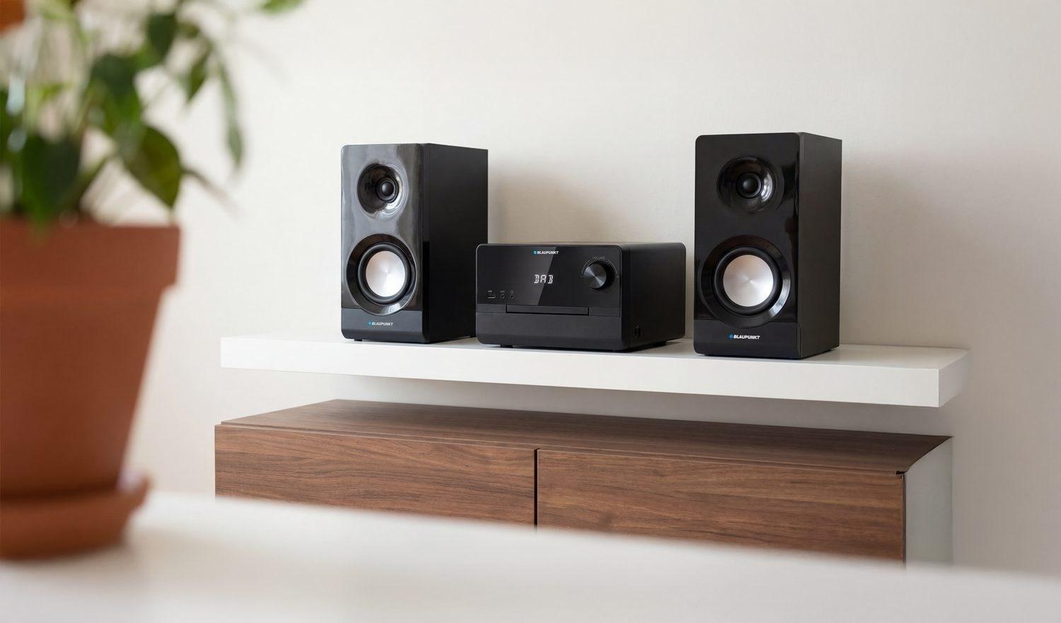 Blaupunkt MS49DAB mikro hi-fi-system med Bluetooth, DAB+/FM og 2 x 50 W - sort