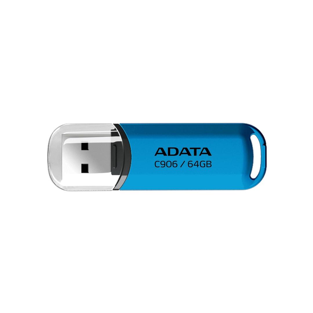 ADATA C906 USB flashdrev 64 GB USB Type-A 2.0 - blå/gennemsigtig hukommelsesnøgle