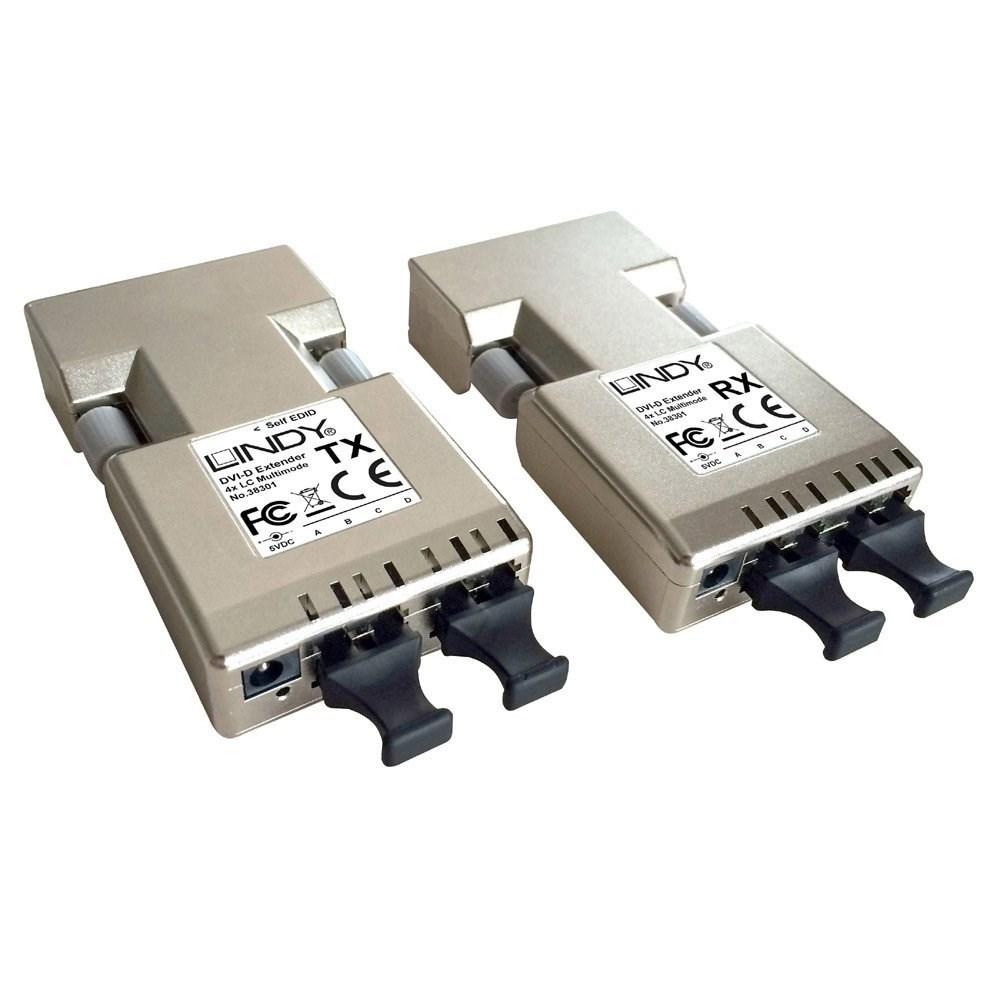 Lindy 38301, 1920 x 1200 pixel, AV sender & modtager, 500 m, Metallic, HDCP