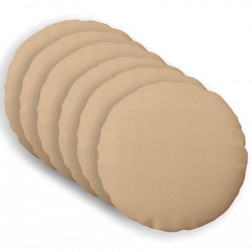 Runde pudebetræk HEERLEN - cremefarvet, 6 stk., 50 cm