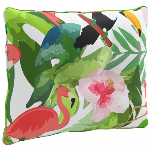 Rygpude PUTTEN - flerfarvet 60 x 40 x 10 cm