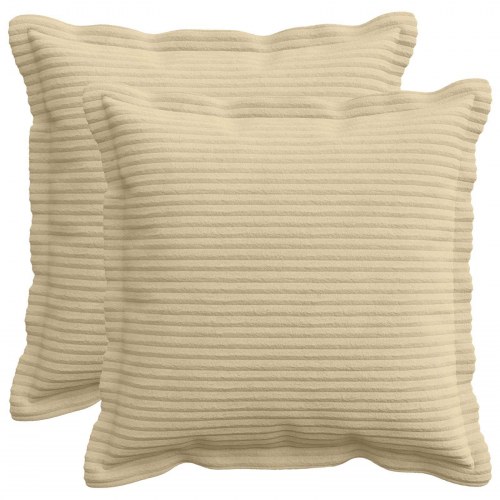 Pudebetræk HOUTEN grågrøn 40 x 40 cm cordfløjl - 2 stk.