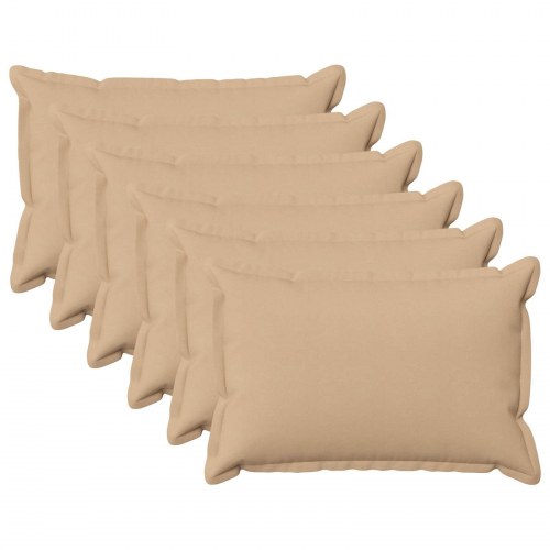 Pyntepuder 6 stk. HOUTEN - cremefarvet 40 x 60 cm
