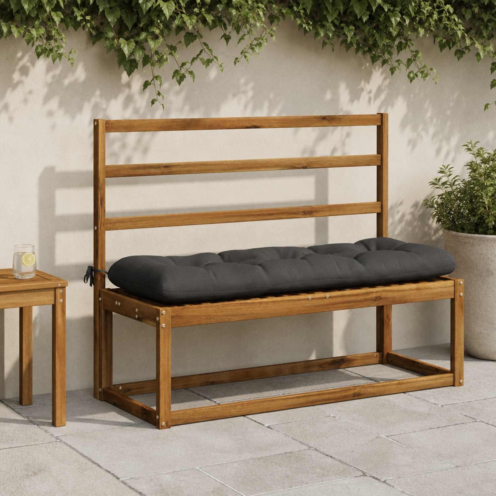 vidaXL Bænkpude VIANEN 100% polyester Antracit 100 x 40 x 12 cm