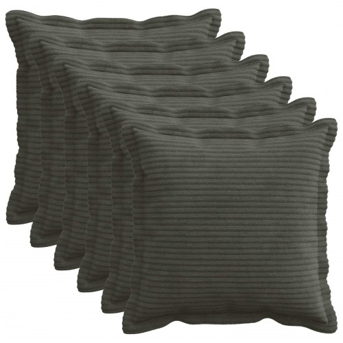 Pudebetræk HOUTEN 6 stk. antracit 35 x 35 cm cordfløjl