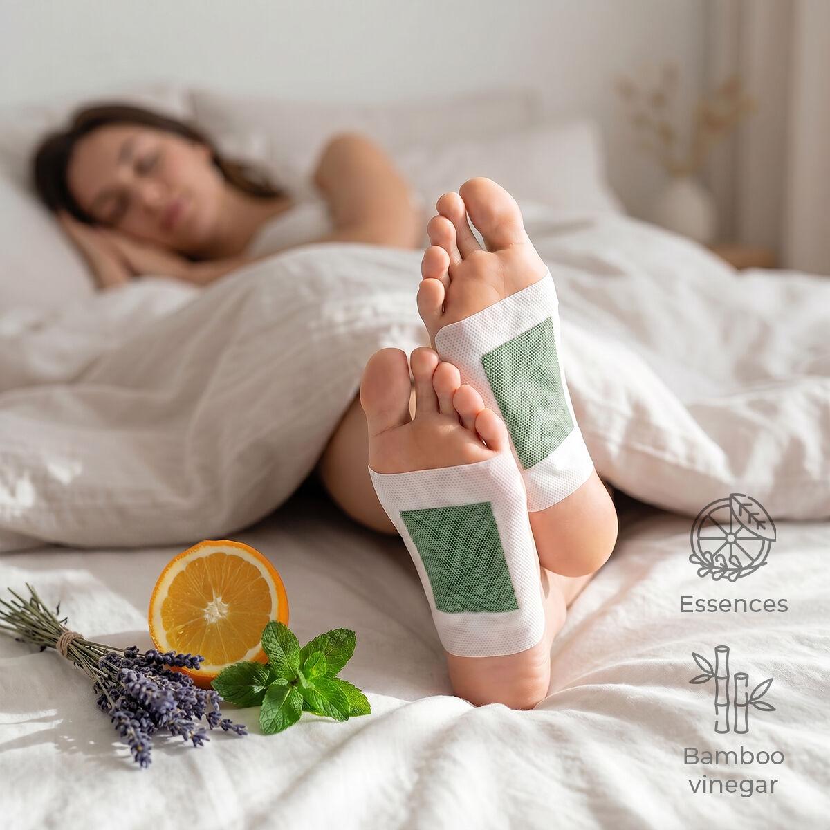 Detox Fodplastre Essences - 30 stk. til natbrug med lavendel, mynte og appelsin