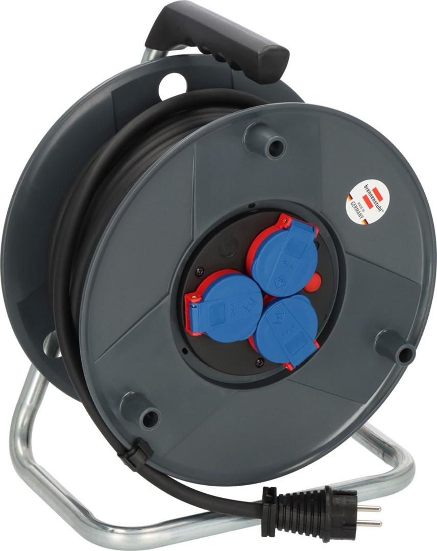 Brennenstuhl 1098570024, Sort, Blå, Rød, Plast, 3 AC stikkontakt(er), Type E, Lige, 30 m
