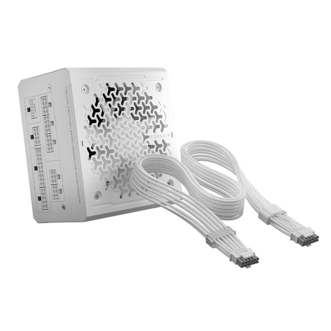CORSAIR RMe Series RM1000e - Strømforsyning (intern) - ATX12V 3.1/ EPS12V - Cybenetics Platinum - AC 100-240 V - 1000 watt - Europa - hvid