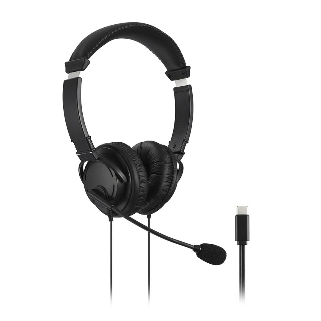 Kensington Classic USB-C headset med boommikrofon, on-ear, kablet, 1,8 m
