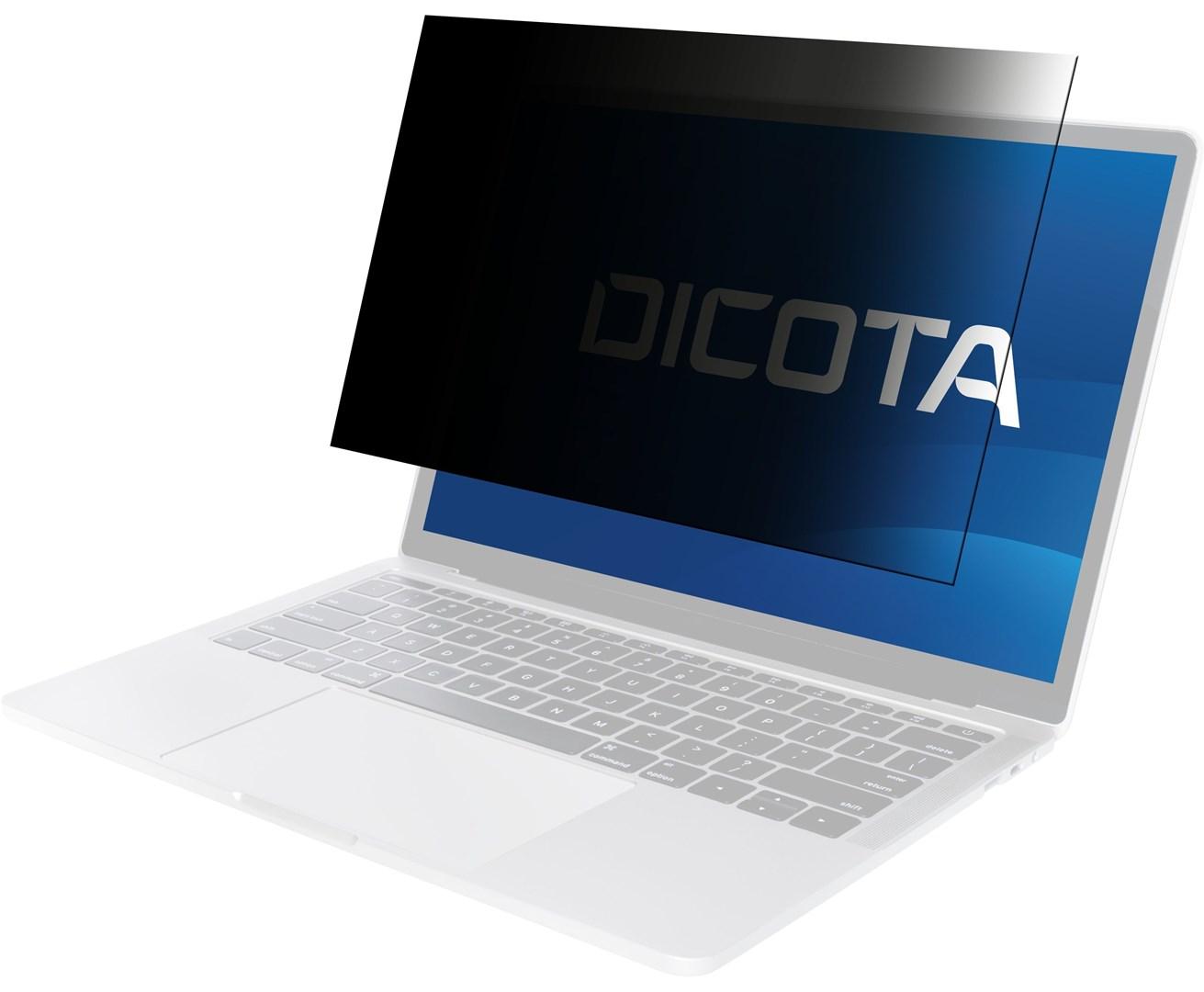 DICOTA - Privacy-filter for skærm - universal - 2-vejs - aftagelig - skyde-monteret - 13.3 - sort