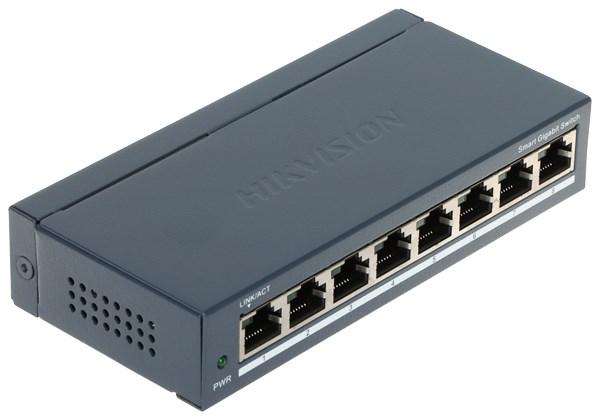 Hikvision DS-3E1508-EIV2 Smart Gigabit switch med 8 porte til netværk