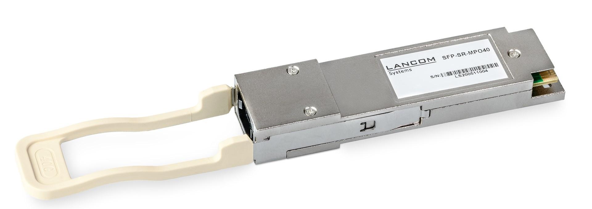 LANCOM SFP-SR-MPO40 QSFP+ fiberoptisk transceiver til 40 Gigabit Ethernet med MPO, 300 m