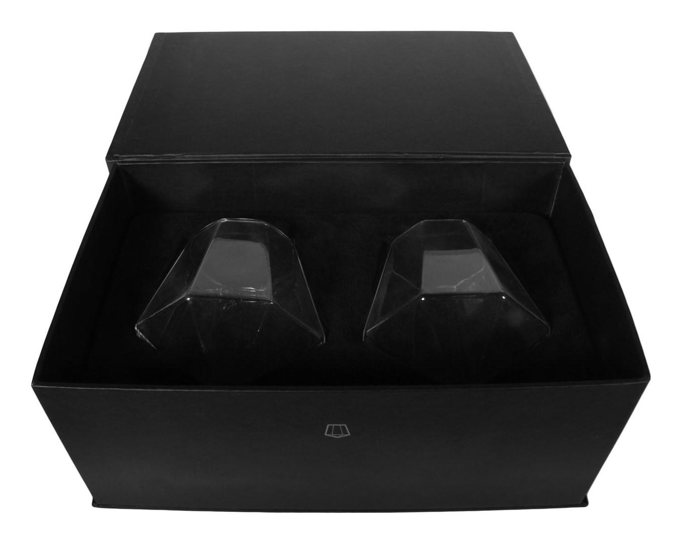 Diamond Glasses whiskeyglas i borosilikatglas, 2 stk. tumblerglas 250 ml - transparent