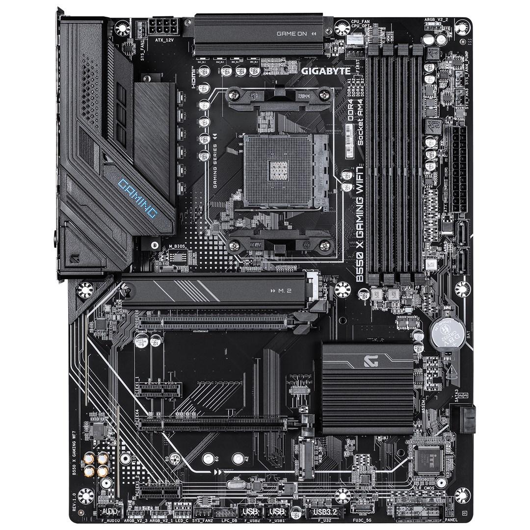 Gigabyte B550 X GAMING WIFI7 bundkort - AMD B550, Socket AM4, ATX, Wi-Fi 7, DDR4