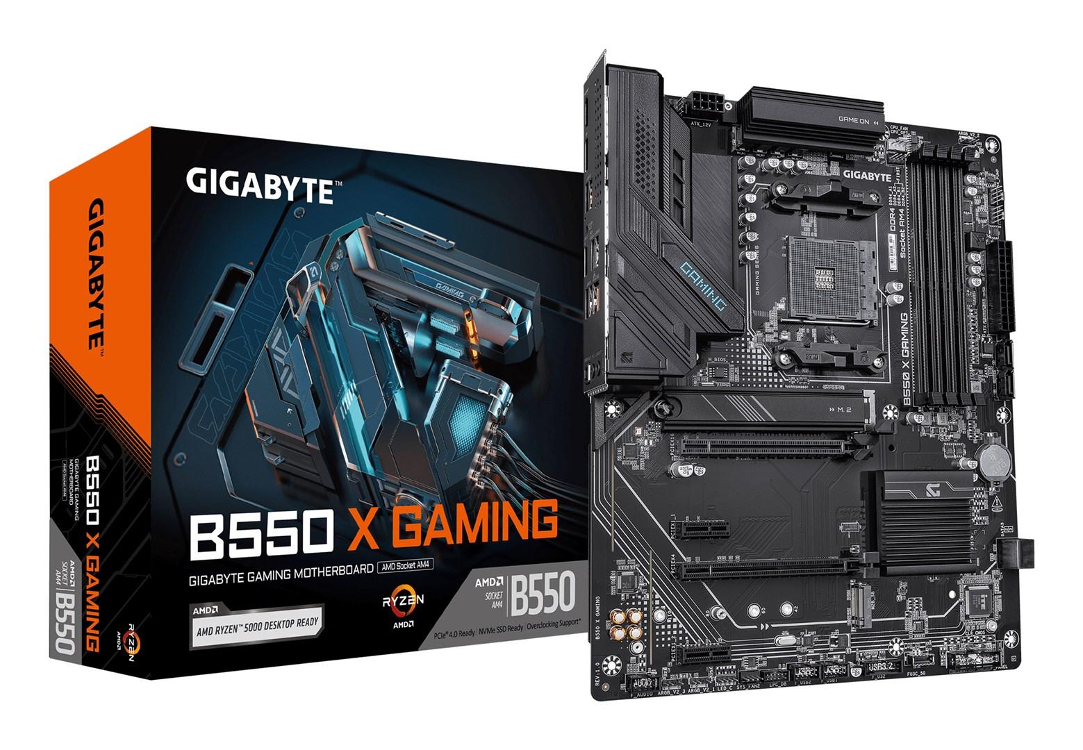 Gigabyte B550 X Gaming bundkort - AMD B550, Socket AM4, ATX, DDR4, 2.5 Gigabit Ethernet