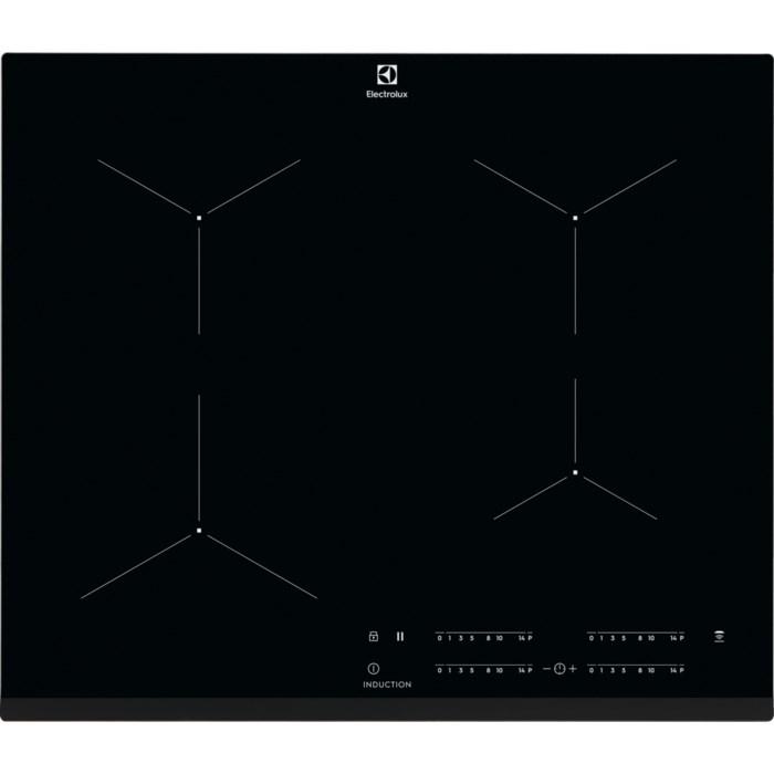 Electrolux EIT61443B - Induktions kogeplade - 4 plader - Niche - bredde: 56 cm - dybde: 49 cm - med kantet front - sort