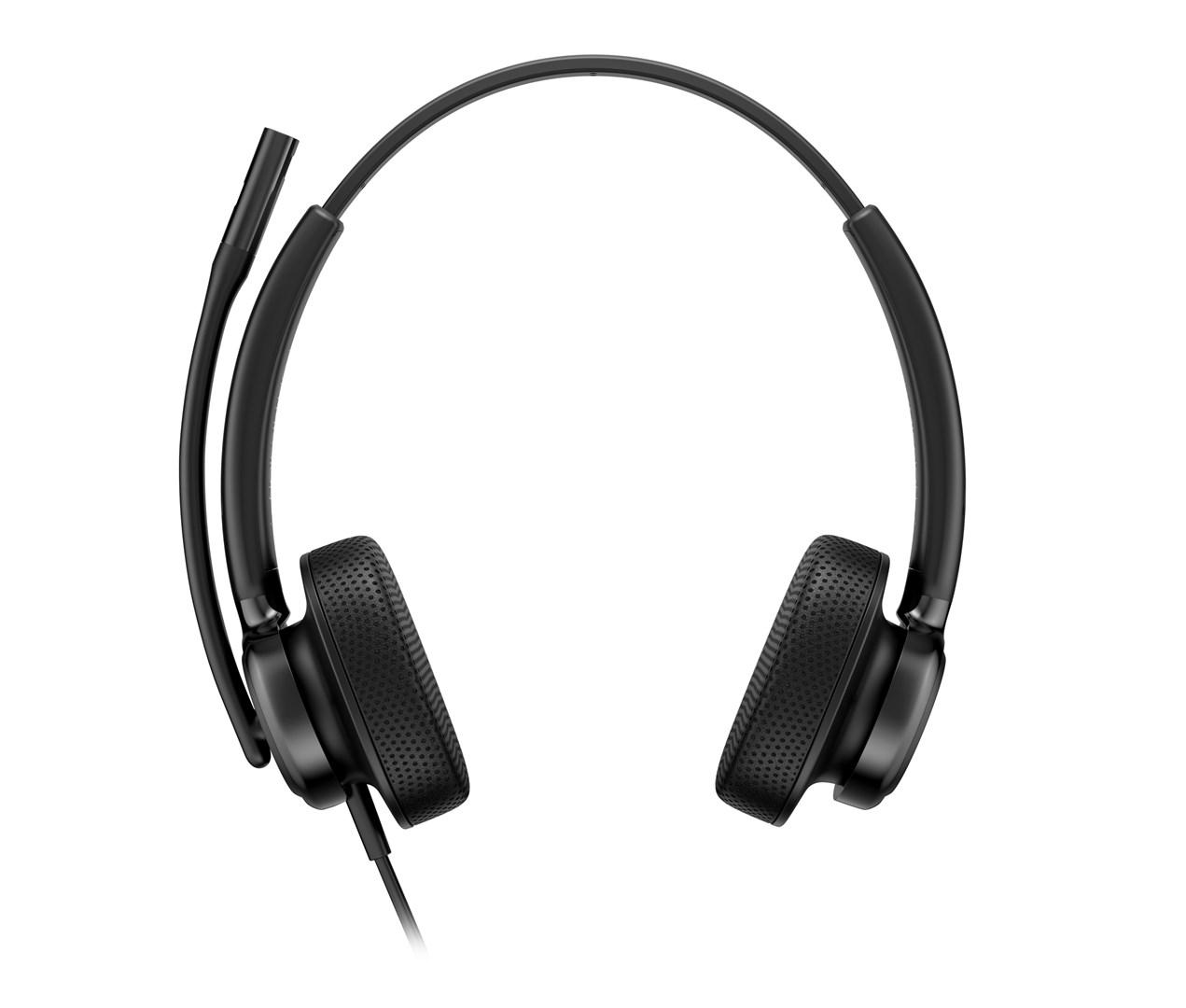 Poly Mission 425 stereo USB kablet headset med bøjlemikrofon og hovedbøjle - sort