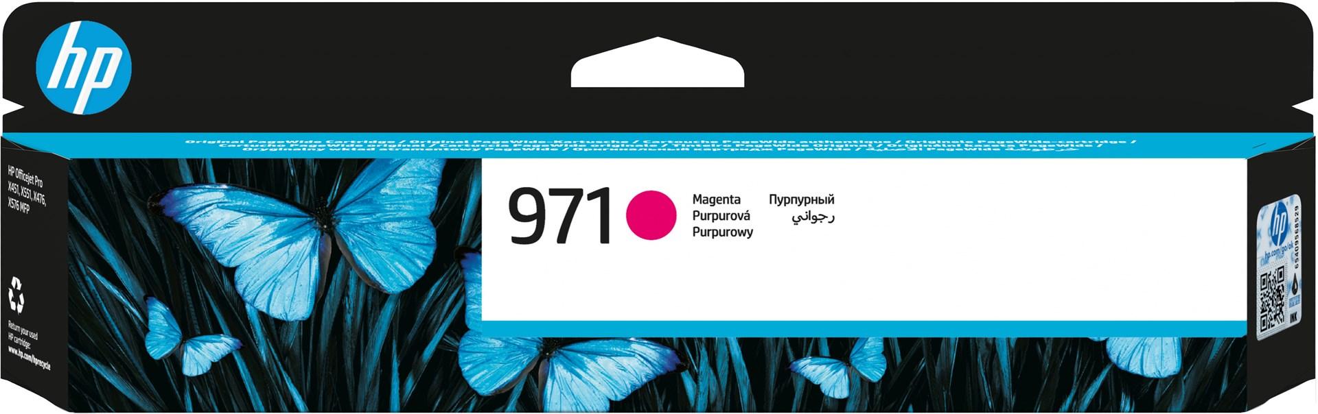 Hp Blæk Magenta No.971 2.5k - Officejet Pro X451/x551/x476 X576