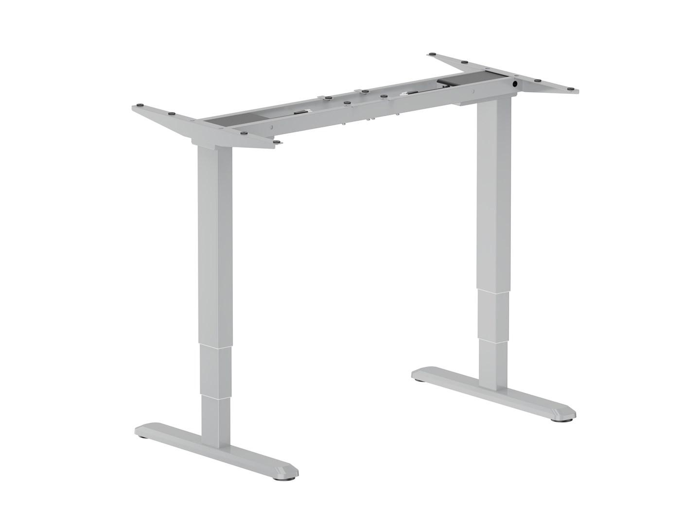 EQUIP ERGO elektrisk hæve-sænke bordstel - grå, 2 motorer, 62-126 cm, til bordplader 110-200 cm
