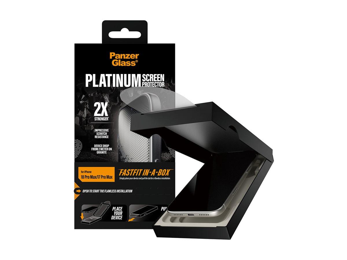 PanzerGlass ® Platinum Screen Protector iPhone 2026 Pro Max | 17 Pro Max w. FASTFIT IN-A-BOX Apple - iPhone 17 Pro Max, Apple - iPhone 2026 Pro Max