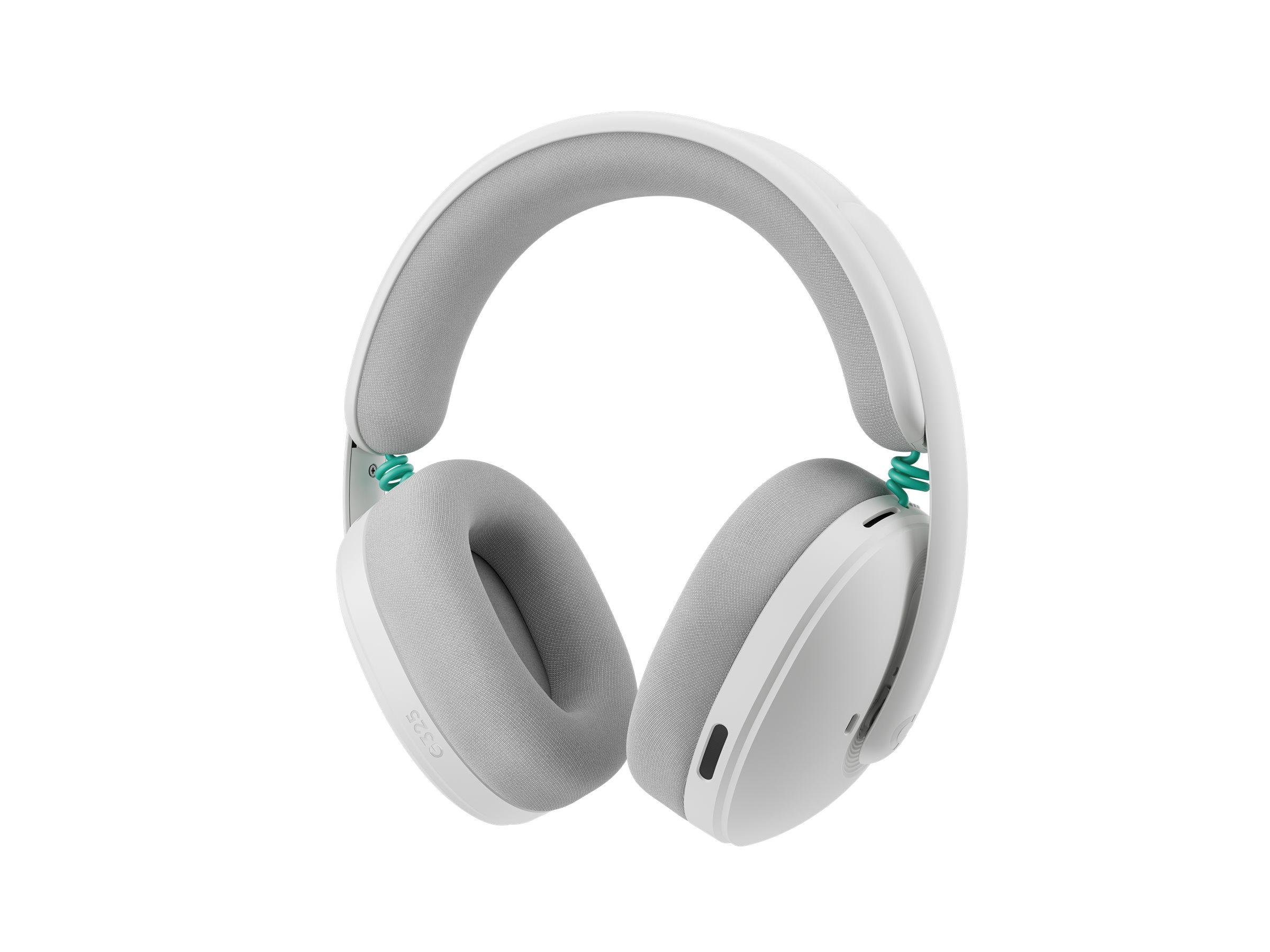 Logitech G G325 - Headset - fuld størrelse - Bluetooth / LIGHTSPEED - trådløs - USB-C via Bluetooth adapter - hvid