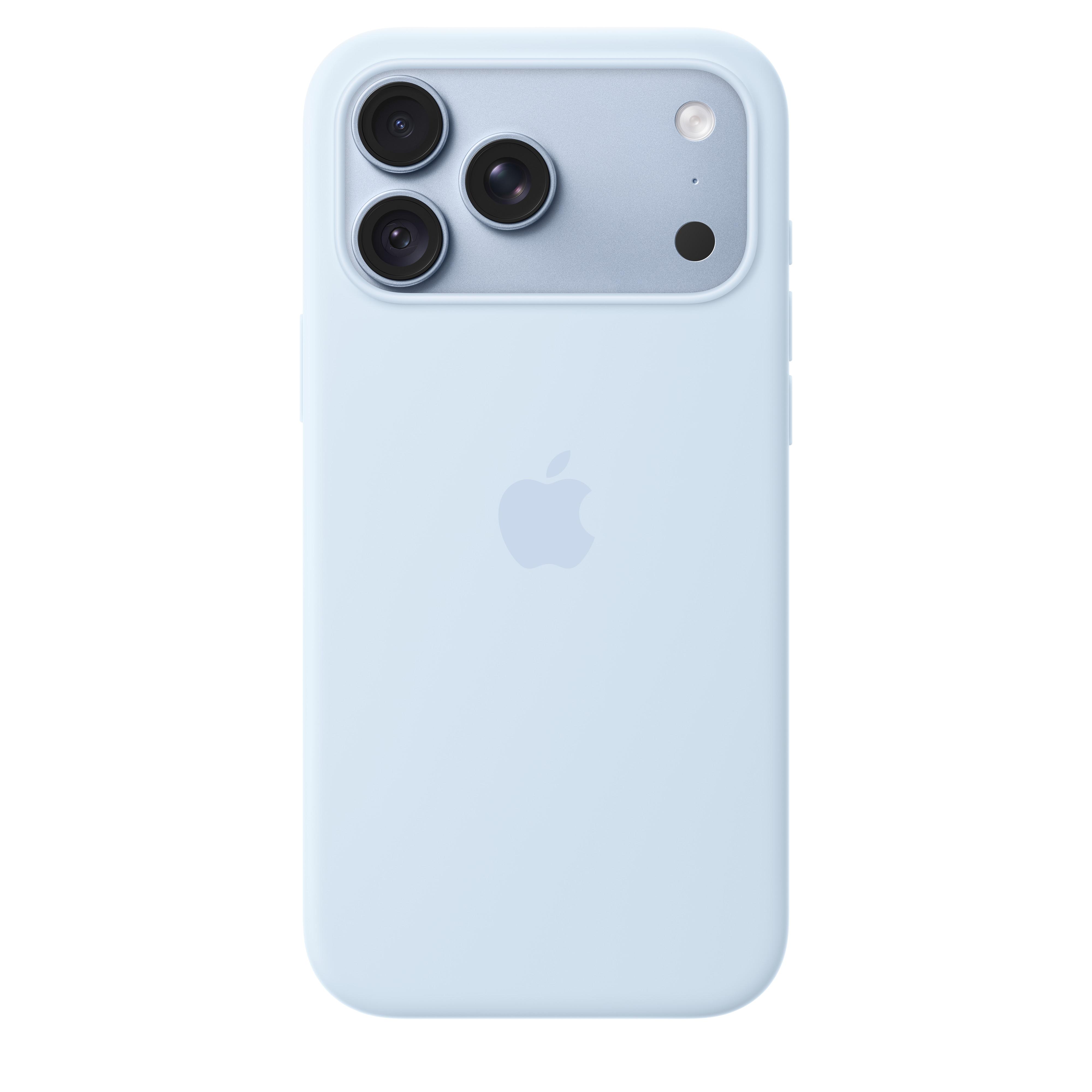 Apple silikonecover med MagSafe til iPhone 18 Pro Max, bagsidecover i farven Crisp Blue