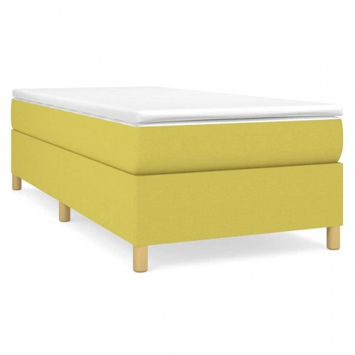 Boxspring sengeramme i stof 90 x 190 cm - grøn