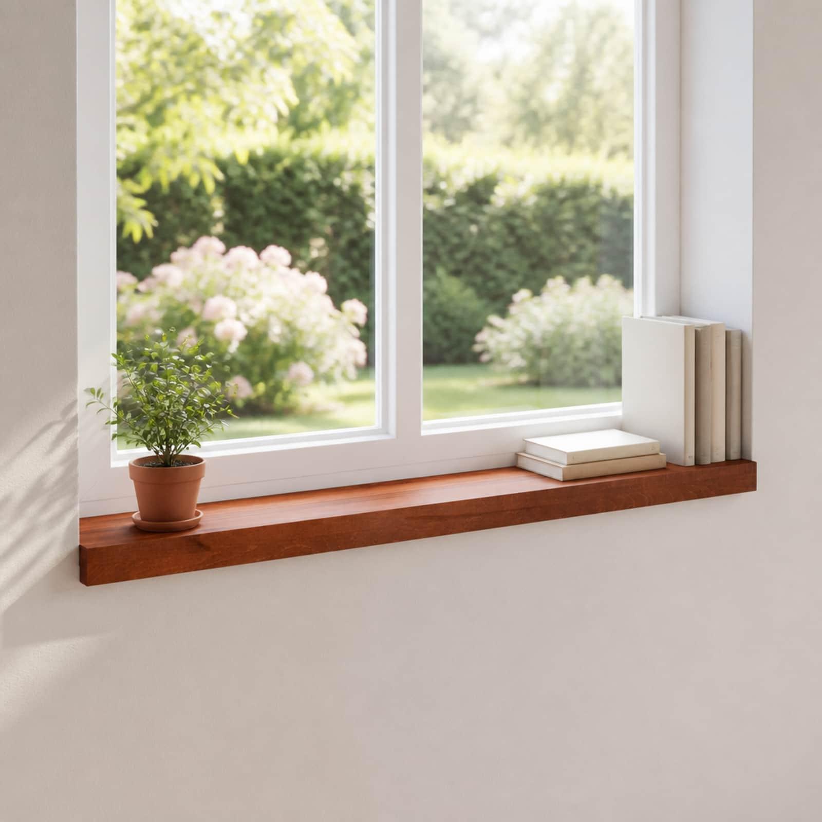 vidaXL Vindueskarme 2 stk. Brun 90 x 20 x 2 cm Solid bøg