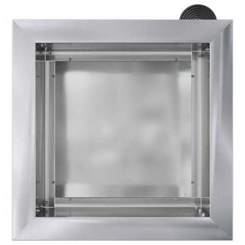 Plantekasse med LED 2 stk. - sølv 30 x 30 x 30 cm