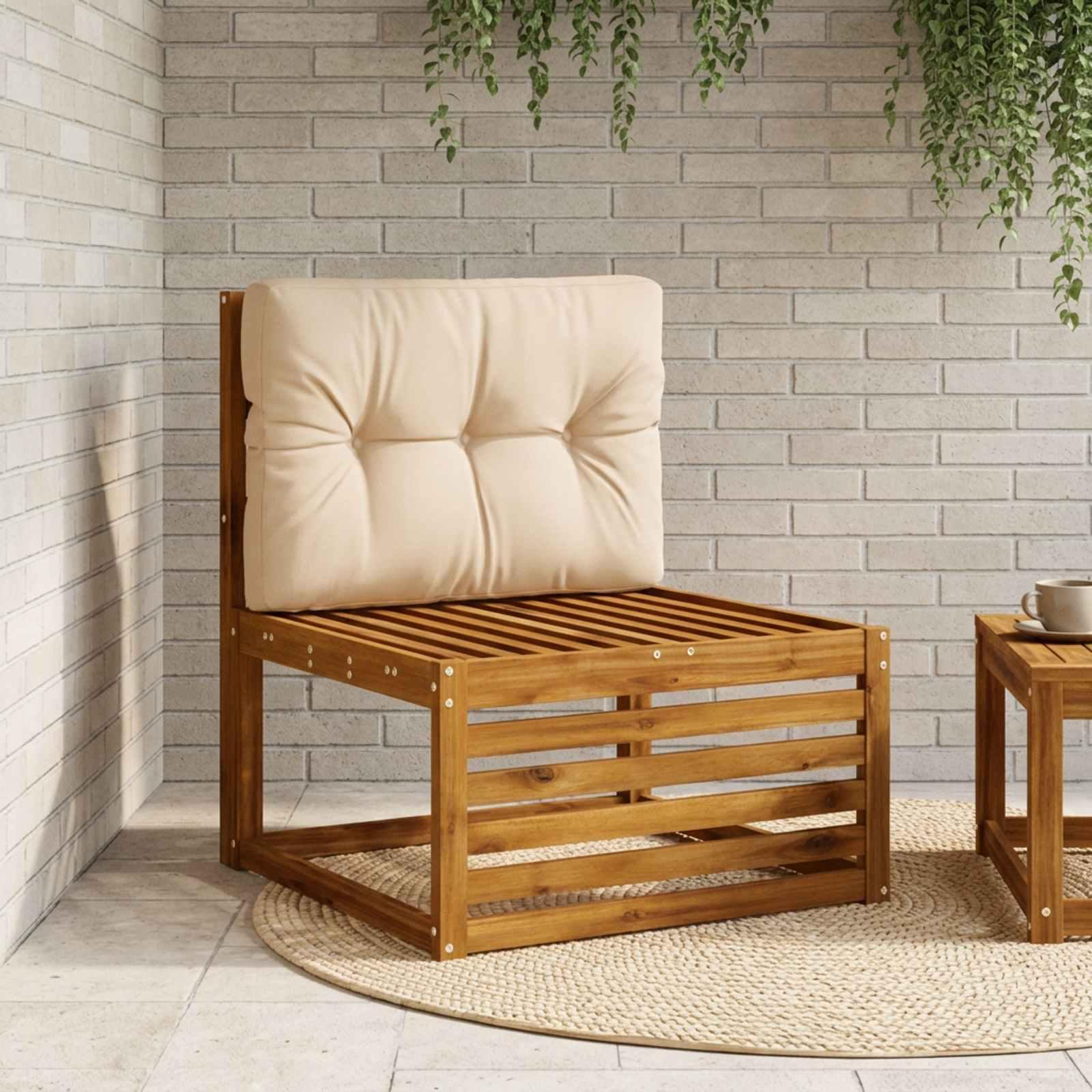 Palle rygpude VIANEN - sandfarvet 70 x 40 x 12 cm