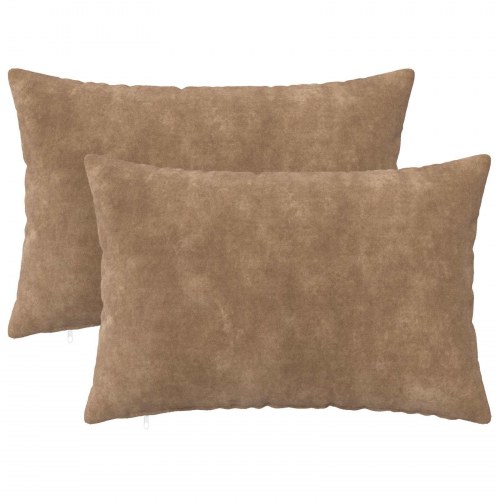 Pudebetræk 2 stk. HEERLEN gråbrun 50 x 80 cm i mikrofiberfleece