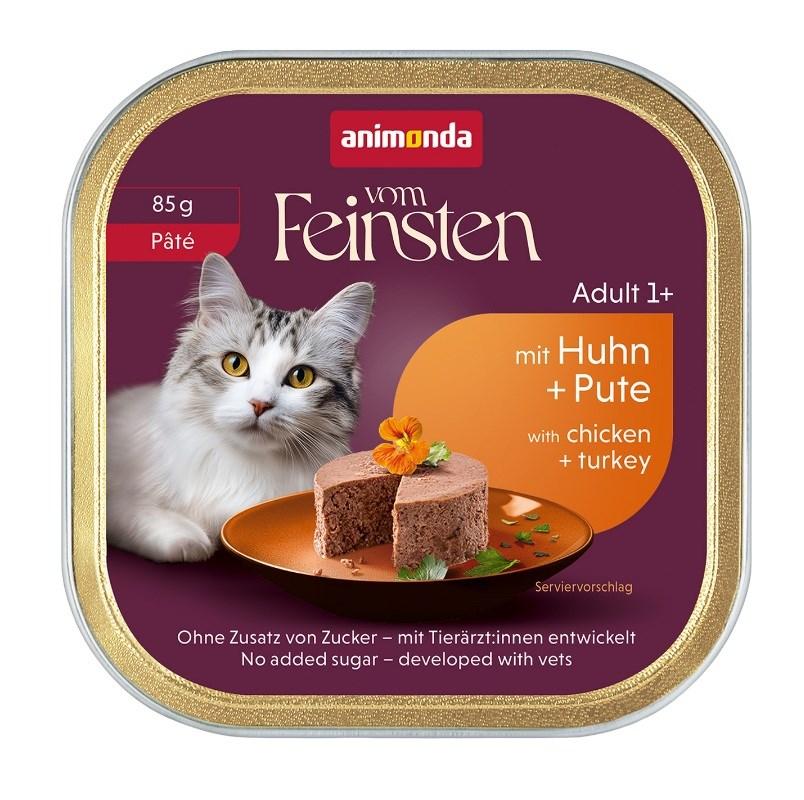 Vådfoder til voksne katte animonda Vom Feinsten Pâté med kylling og kalkun - 85 g
