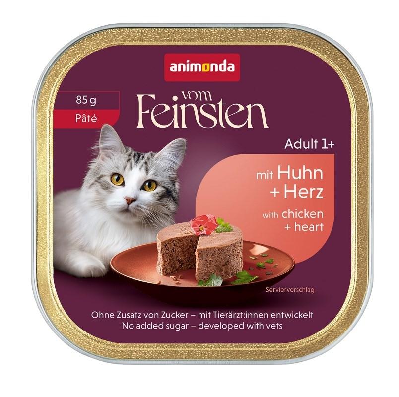 Vådfoder til katte animonda Vom Feinsten Adult Paté med kylling og hjerte - 85 g