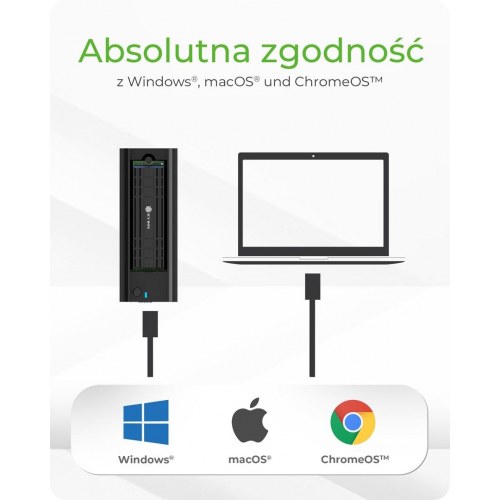M.2 SSD-kabinet ICY BOX IB-180MC-C31 - sort