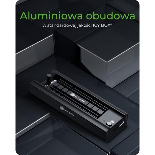 M.2 SSD-kabinet ICY BOX IB-180MC-C31 - sort