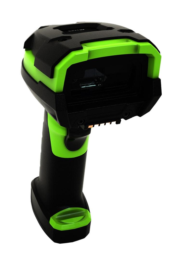 Zebra LI3678-ER håndholdt 1D stregkodelæser med Bluetooth 4.0, IP67 - sort/grøn