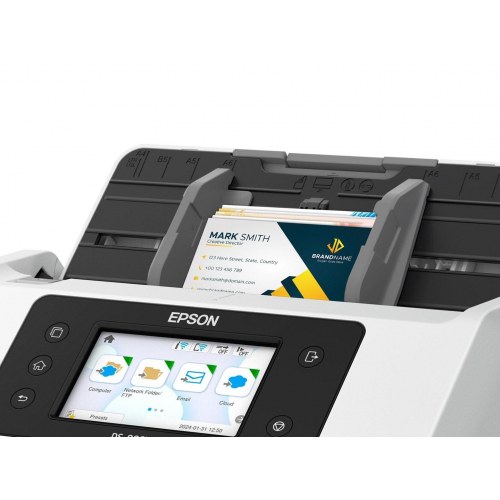 Arkfødningsscanner Epson WorkForce DS-800WN A4 - hvid